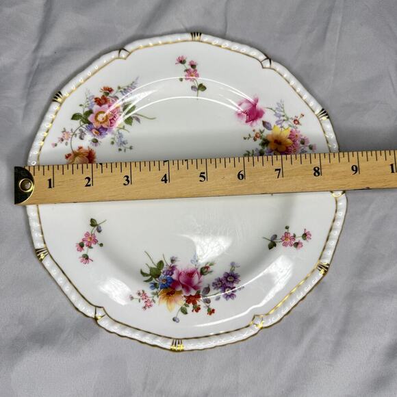 Royal Crown Derby Bone China "Derby Posies" 8" Salad Dessert Plate England Gold - Picture 5 of 5